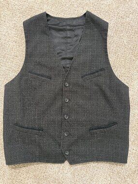 Banana Republic Men's Plaid Suit Vest - Size Small